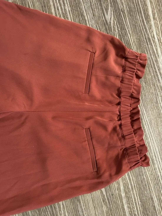 Dynamite Wide Leg Drawstring Pants in Rust - Picture 2 of 7